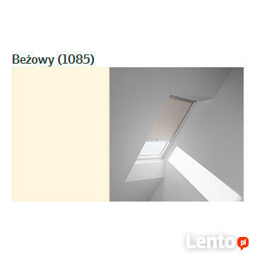 Roleta zaciemniająca DKL M08 1085 kolor beż do okien VELUX