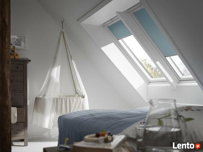 Roleta zaciemniająca DKL M08 1085 kolor beż do okien VELUX