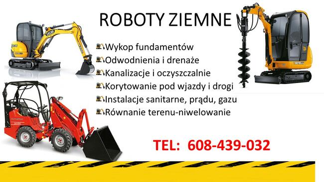 Wykopy, Minikoparka, Roboty ziemne