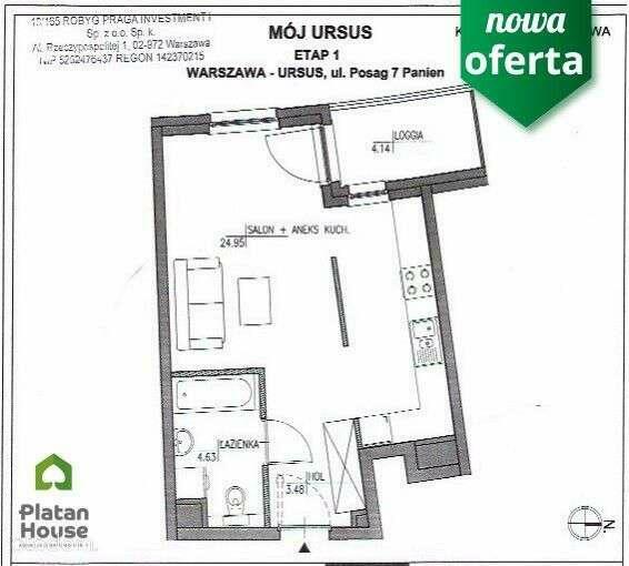 Słoneczne mieszkanie na Ursusie Robyg