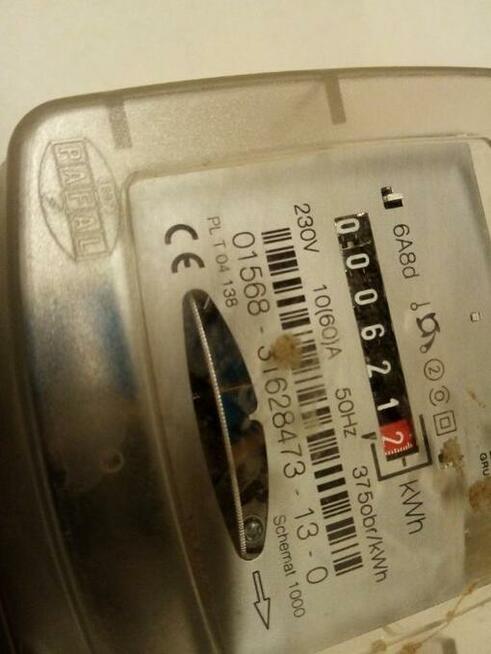 Jednofazowy licznik energii elektrycznej 10/60A