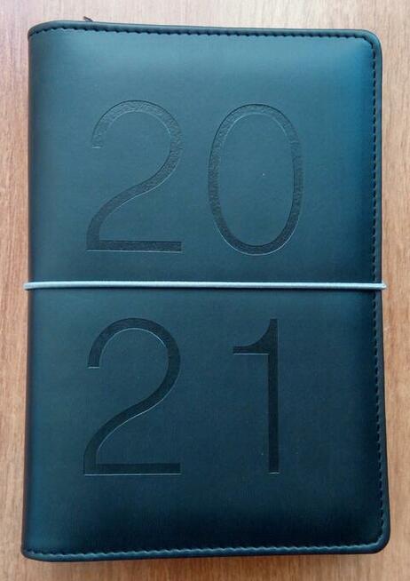 eleganckie czarne okładki planer organizer na gumkę