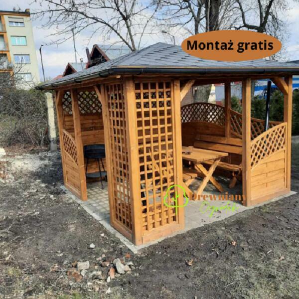 Altana drewniana , altanka ogrodowa - montaż gratis