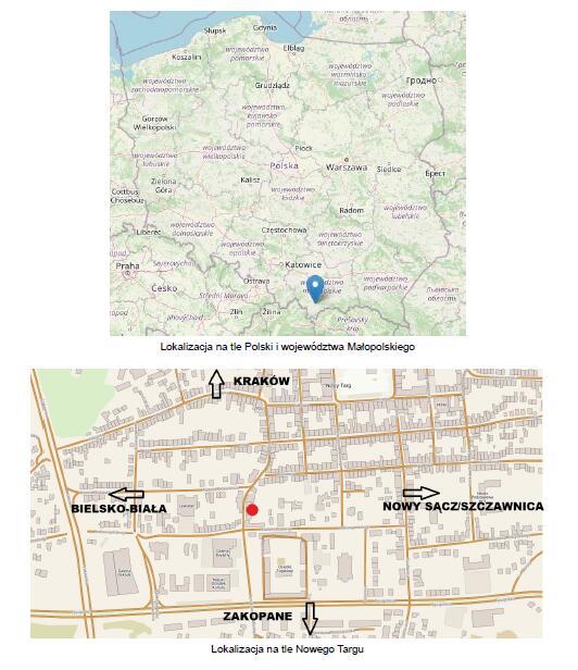 Do wynajęcia lokal handlowo-usługowy , 220m2, Nowy Targ
