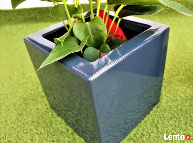 Donice aluminiowe, na wymiar, malowane