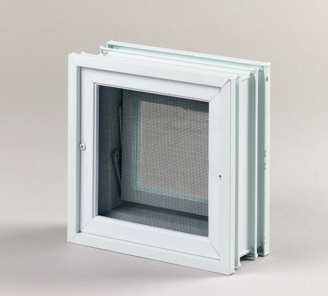 Okno wentylacyjne Went 1/1 do pustaków szklanych 24x24 luksf
