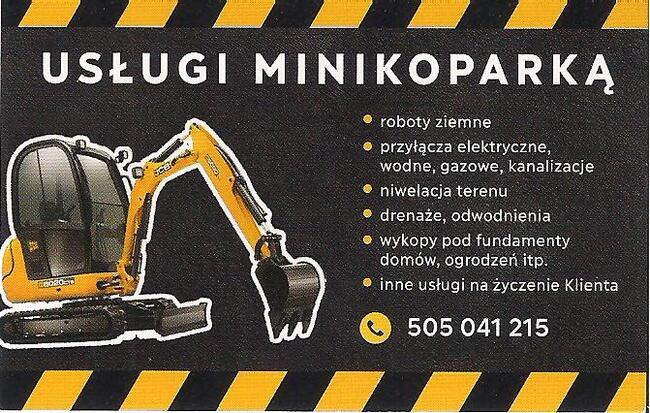 usługi minikoparką