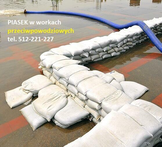 Worki przeciwpowodziowe z piaskiem 25kg