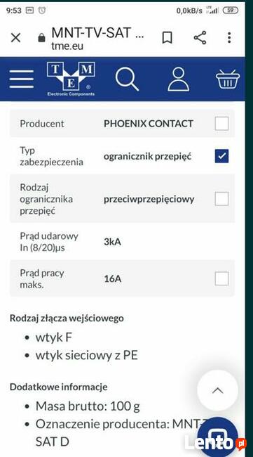 PHOENIX CONTACT ogranicznik przeciwprzep.