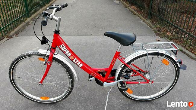ładny wyposażony rower dziecięcy PASSAT 24 jak NOWY