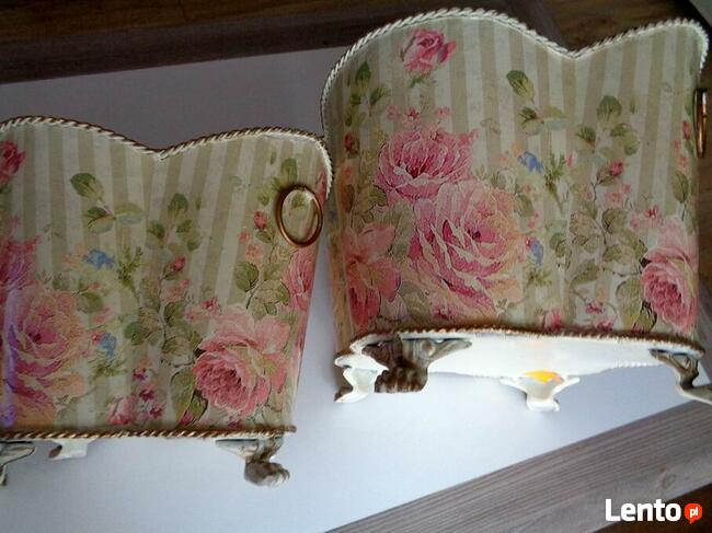 Wazony -osłonki kpl 4 szt w kolorze ecru