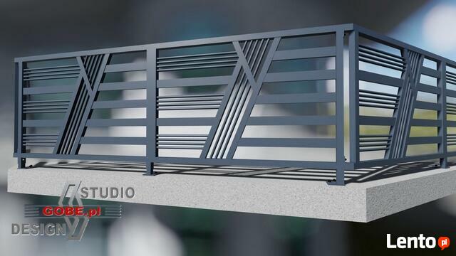 balustrada balkonowa ogrodzenie brama przęsło płot panel