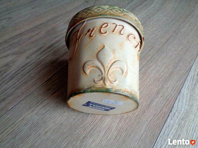 Doniczka metalowa - kolor ecru