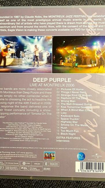 Wspaniały Album Koncert DVD Deep Purple Szwajcaria Live At