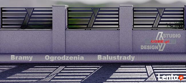 balustrada balkonowa ogrodzenie brama przęsło płot panel