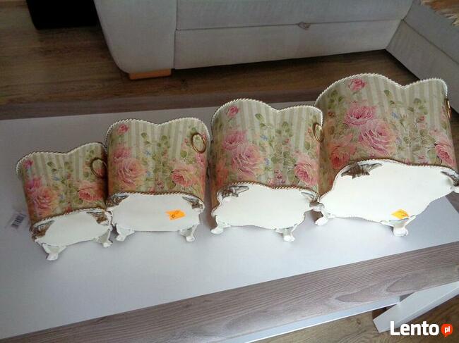 Wazony -osłonki kpl 4 szt w kolorze ecru