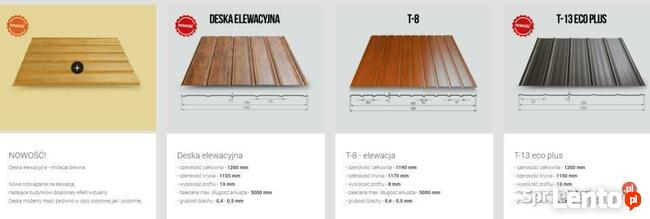 Blacha trapezowa T-8 PODBITKA, ELEWACJA, Multi gros, Złoty dąb