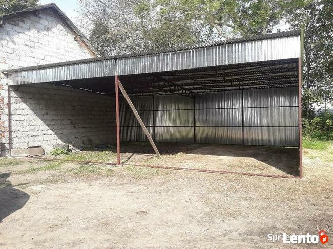 Garaż blaszany wiata na maszyny rolnicze konstrukcja profil