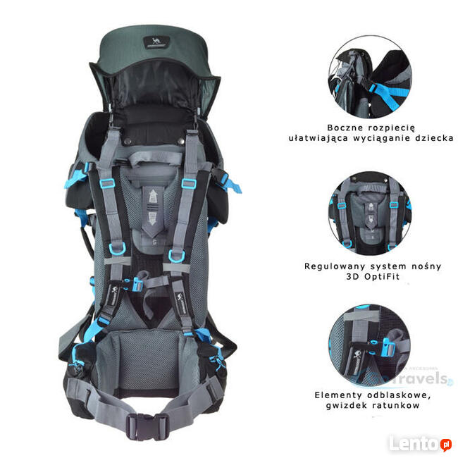 Nosidło nosidełko turystyczne Dromader WOMBAT dla dzieci