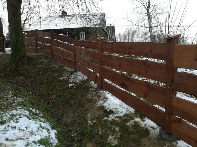 Ogrodzenie drewniane typu ranczo padok