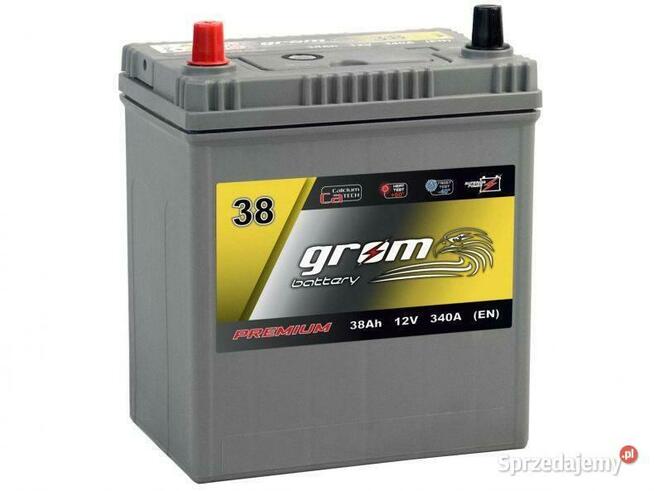 Akumulator GROM Premium 38Ah 340A EN Japan Lewy Plus