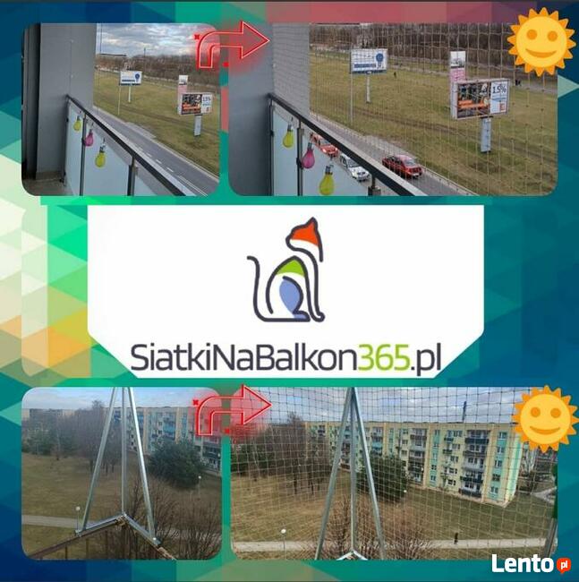 Siatka dla kota, na balkon, na ptaki/przeciw ptakom/na gołęb