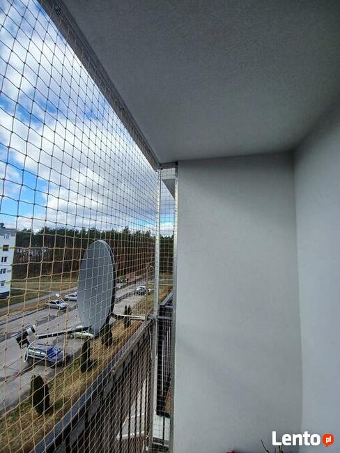 Siatka ochronna dla kota, na balkon, na ptaki montaż