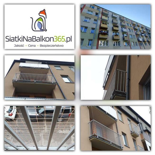 Siatka dla kota, na balkon, na ptaki montaż