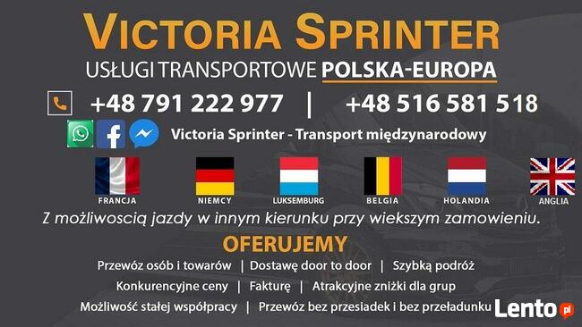 Usługi Transportowe -Polska, Niemcy, Holandia, Belgia-Anglia