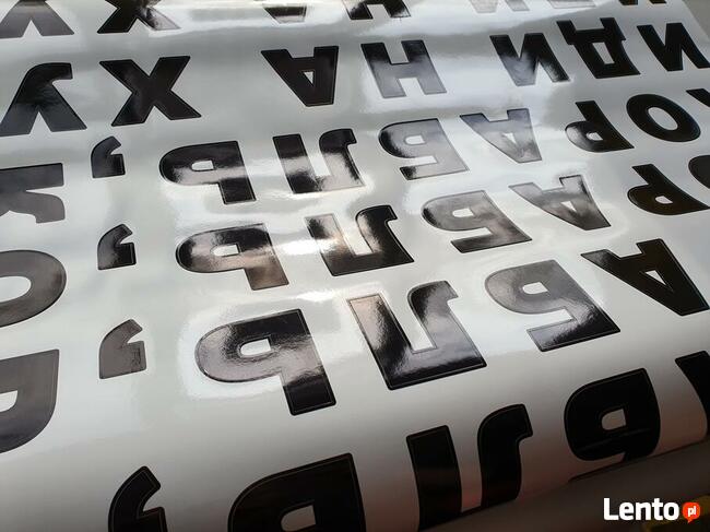 Naklejki białe czarne napisy / herb Ukraina flaga na folii