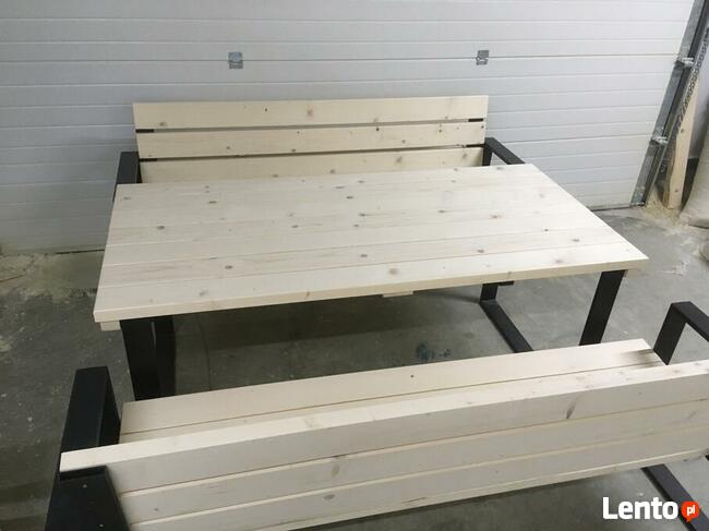 komplet ogrodowy nowy solidny MODERNO surowy 160 cm