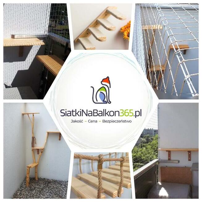 Siatka dla kota, na balkon, na ptaki montaż