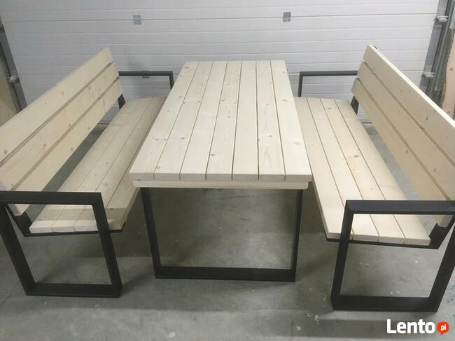 komplet ogrodowy nowy solidny MODERNO surowy 160 cm