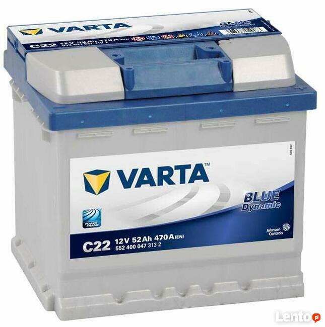 Akumulator Varta Blue Dynamic C22 52Ah 470a DOSTAWA GRATIS!