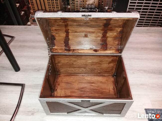 Kufer drewniany w stylu retro 53x36x40