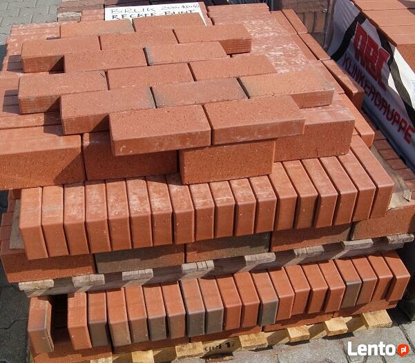 Bruk klinkierowy ceramiczny kostka brukowa czerwona