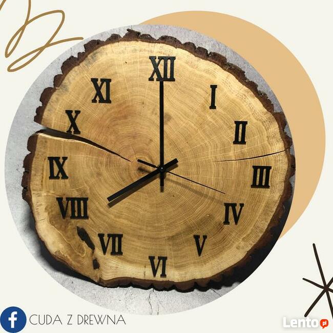 Drewniany zegar, pełna personalizacja 30,40 cm!