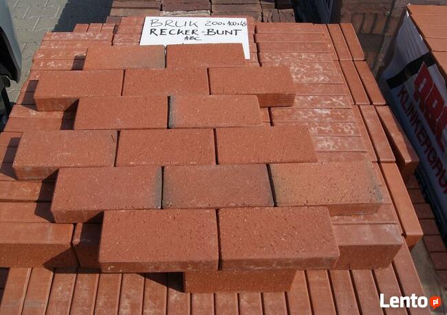 Bruk klinkierowy ceramiczny kostka brukowa czerwona