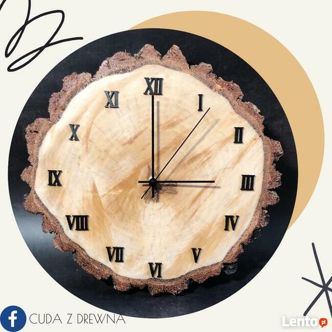 Drewniany zegar, pełna personalizacja 30,40 cm!