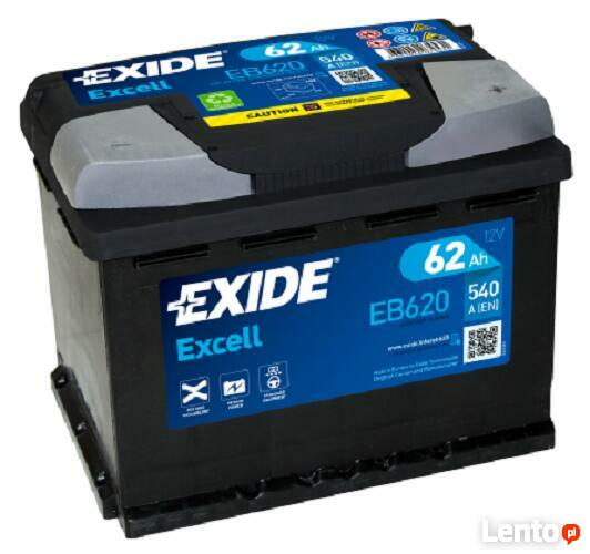 Akumulator Exide Excell 62Ah 540A EN PRAWY PLUS