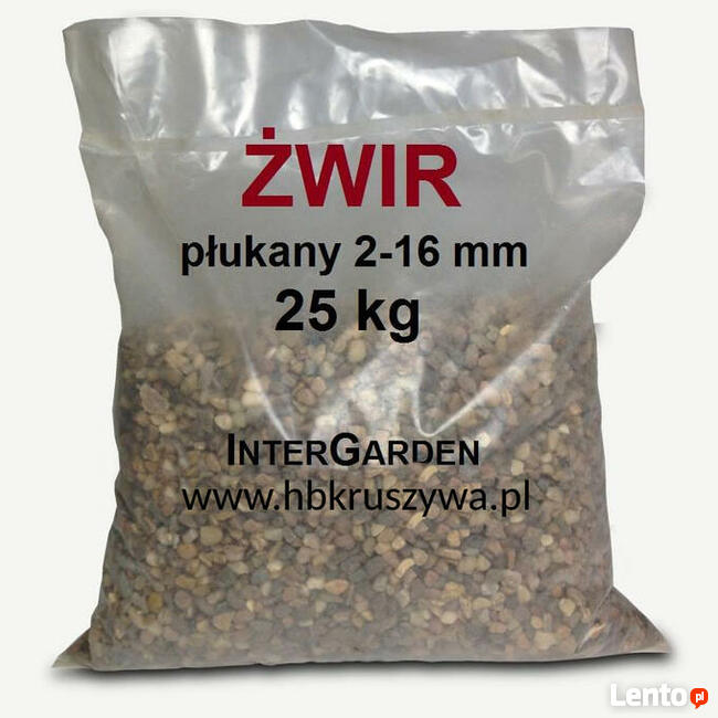 Żwir pakowany w worki 25 kg