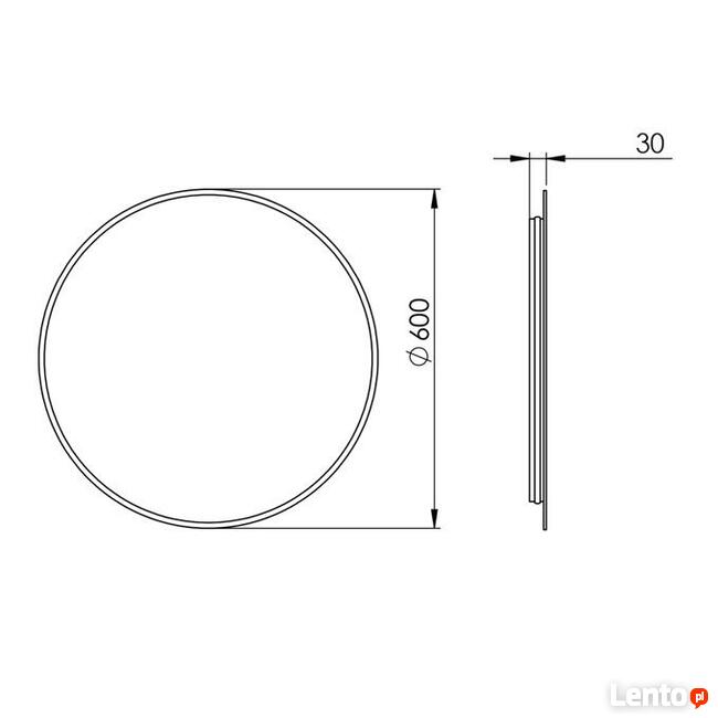 Lustro LED Sharon Round 60 GOLD