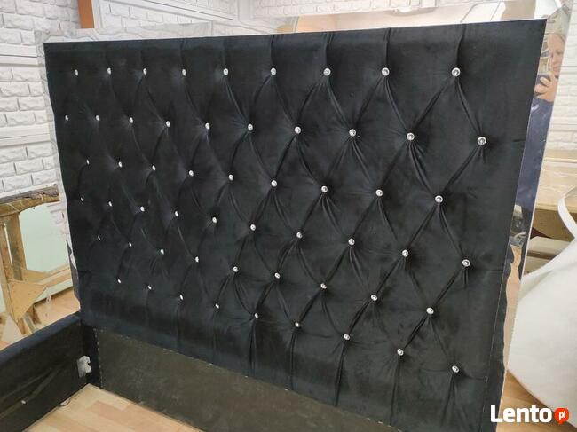 łóżko małzeńskie glamour 160x200 profil ozdobny złoo srebro