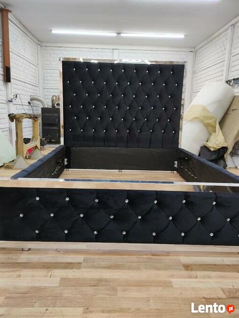 łóżko małzeńskie glamour 160x200 profil ozdobny złoo srebro