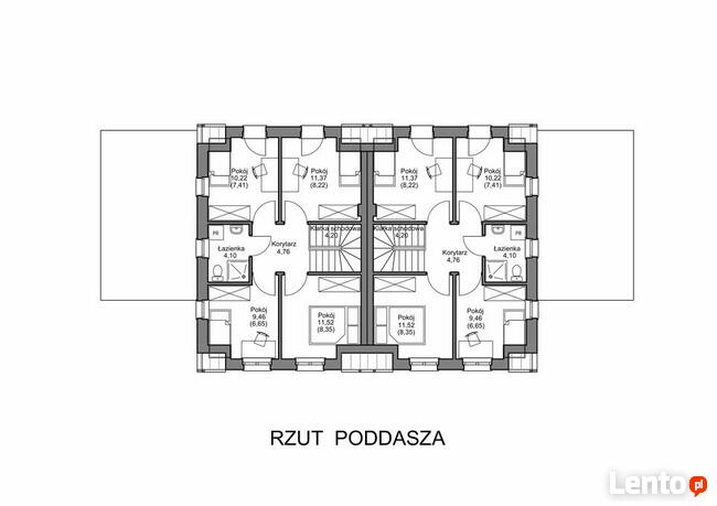 Nowy dom w zabudowie bliźniaczej na osiedlu w Bojanie.