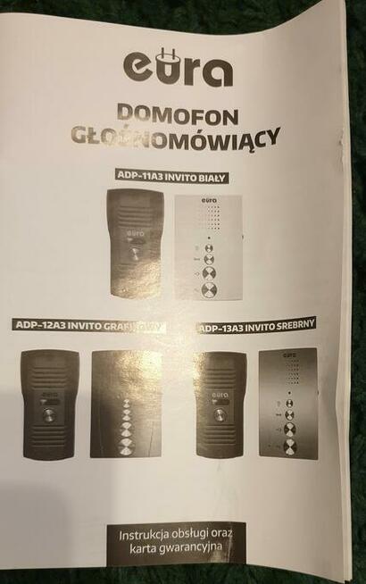 Domofon głośnomówiący ADP-13A3 INVITO SREBRNY -komplet