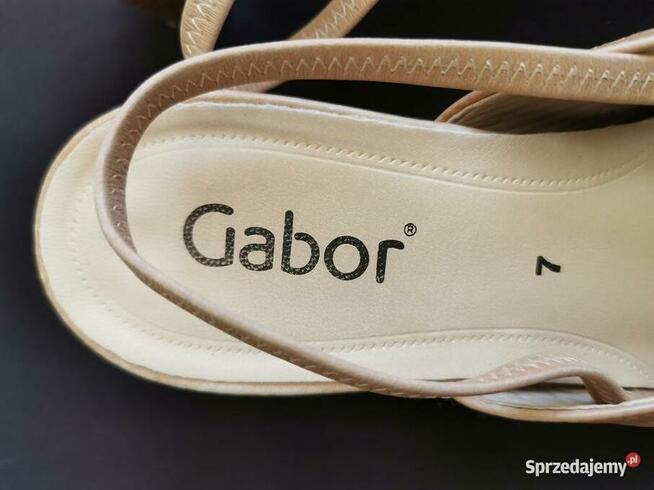 GABOR czółenka SKÓRA NATURALNA Rozm.40 CAMEL Beżowy JAK NOWE