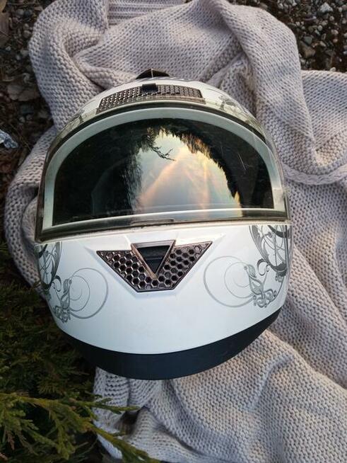 oryginalny kask motocyklowy Nolan N63/018 biały Wing S