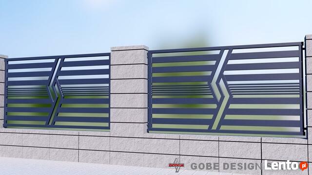 brama ogrodzenie balustrada balkon płot panel palisada Gobe