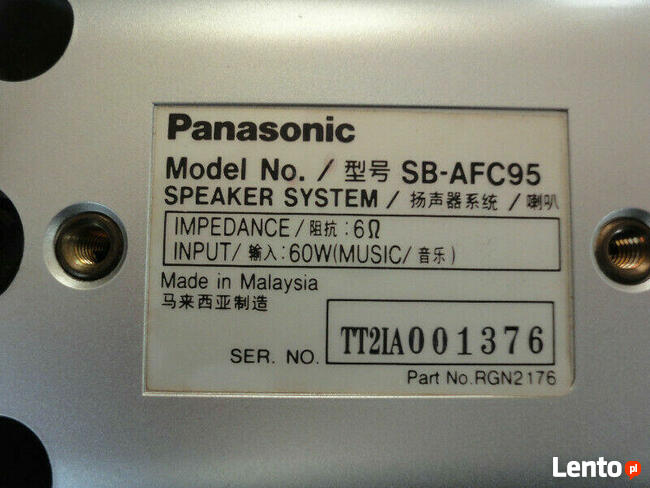 Głośniki do kina domowego Panasonic